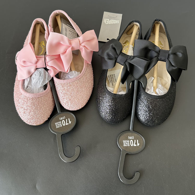 2025 Autumn Round Toe Girls' Shoes Daily Wear Bow Style Velcro Women's Shoes Foreign Trade Wholesale