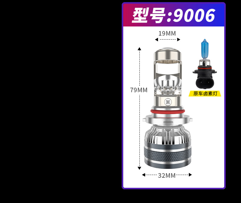 Cross-border exclusive supply of laser lens LED car headlights H7 car lights H11/9005 super bright focused high and low beam lights in stock