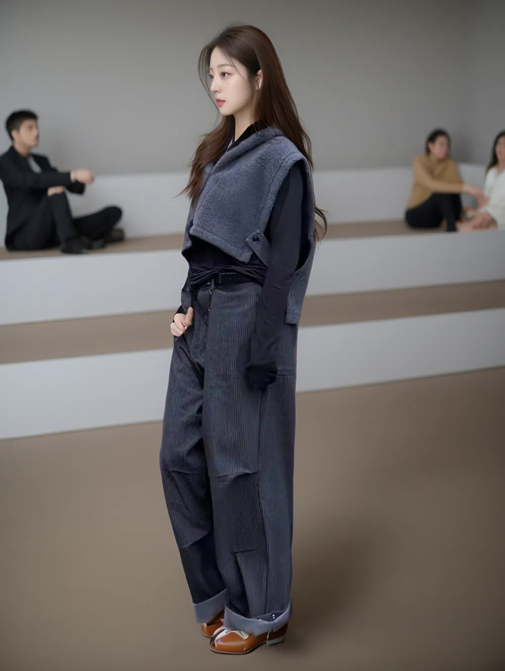 Spring universal vest with hood