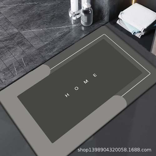 Soft diatomaceous earth absorbent mat bathroom mat anti-slip bathroom foot mat bathroom toilet rug entryway door mat
