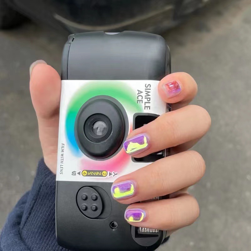 2022 en línea explosión de hielo aurora pegatinas de uñas gemas de forma especial fototerapia de uñas espejo colorido pegatinas de uñas cuadradas