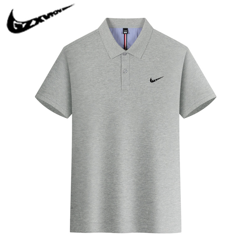 Group Purchase Work Clothes 2025 Quality Men's Short-Sleeved 65 Cotton Antibacterial New Summer Pure Color Polo Shirt Men's Tops