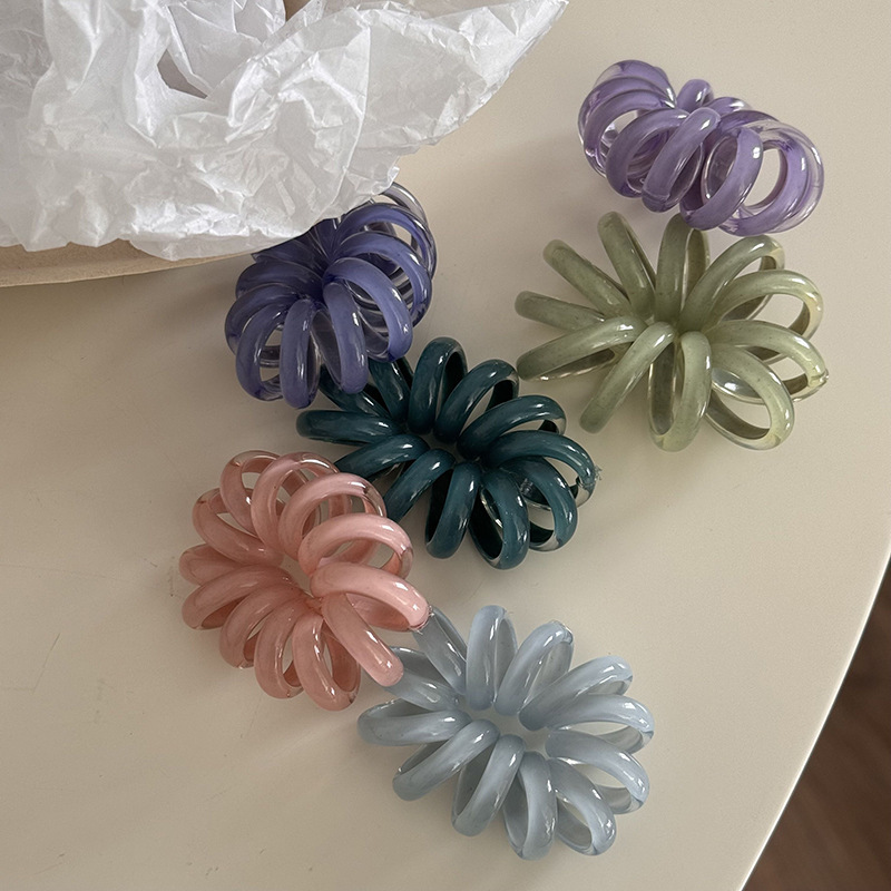 High-elasticity Telephone Wire Hair Ties For Women Hair Accessories_voghion.com