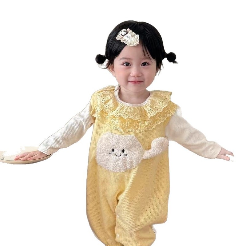 秋季婴儿衣服可爱上衣背带裤宝宝早秋套装超萌长袖休闲裤女宝秋装|undefined