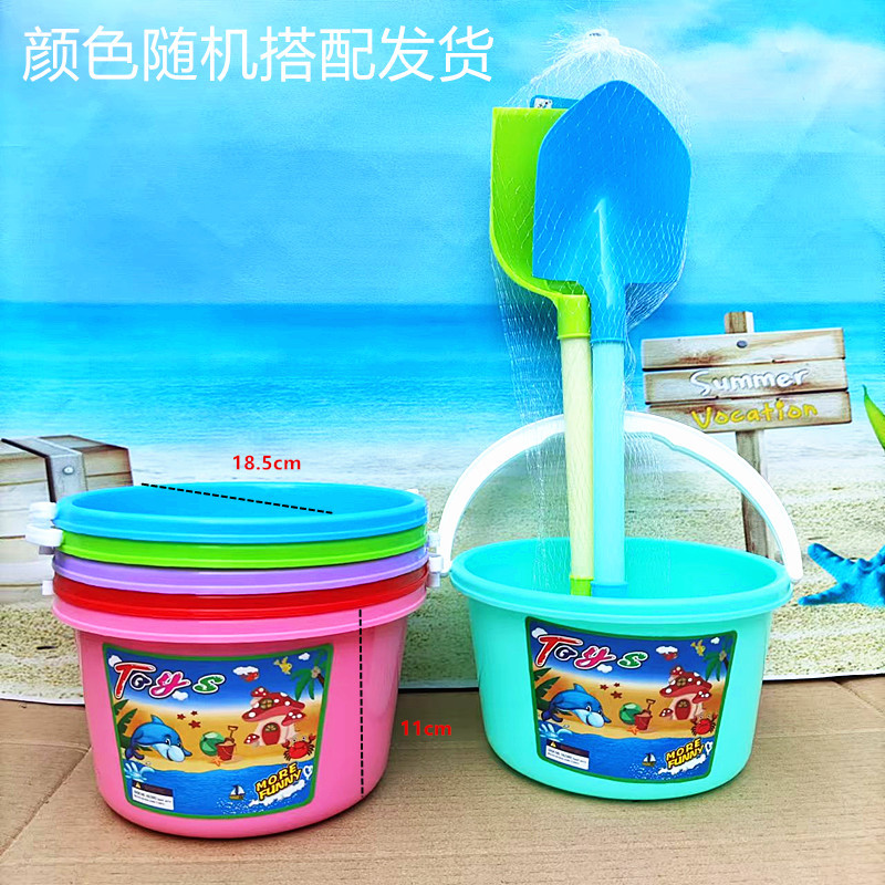 Juguetes de playa para niños al por mayor pala y set de barril castillo caricatura barril costera herramientas de excavación de arena parques puestos