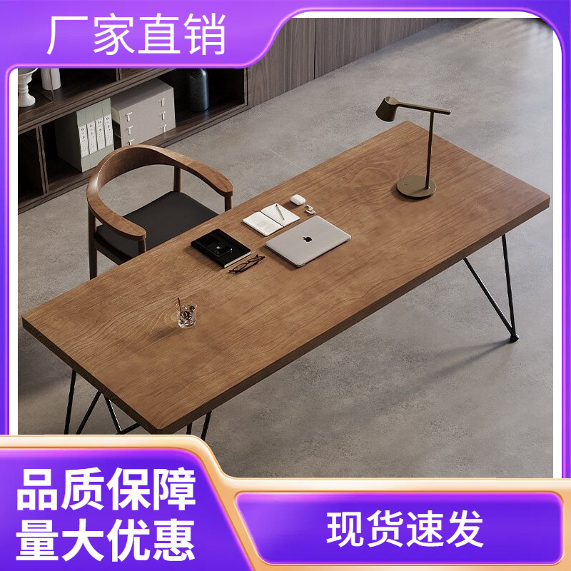 Nordic Solid Wood Desktop Computer Table Home Simple Office Desk Bedroom Desk Large Board Table Modern Long Workbench