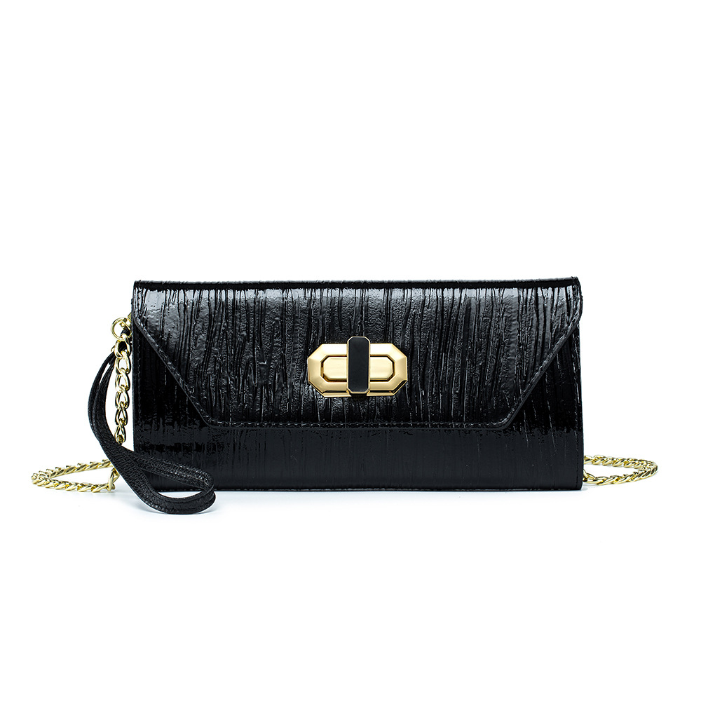 Women's Evening Clutch Bag For Parties & Gowns - Stylish Cowhide Leather Designer Crossbody & Handbag - Thumbnail 4