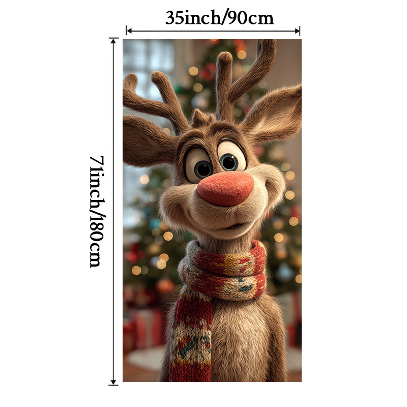 Lámparas de color de Navidad cubierta de tela decoración puerta de poliéster de alta densidad tela de fondo de Año Nuevo fiesta de puerta de entrada amueblado tapices