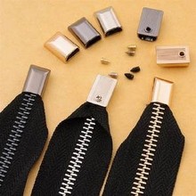 厂家批发拉链尾夹 矩形堵头 DIY编织手工包包配件打螺丝款