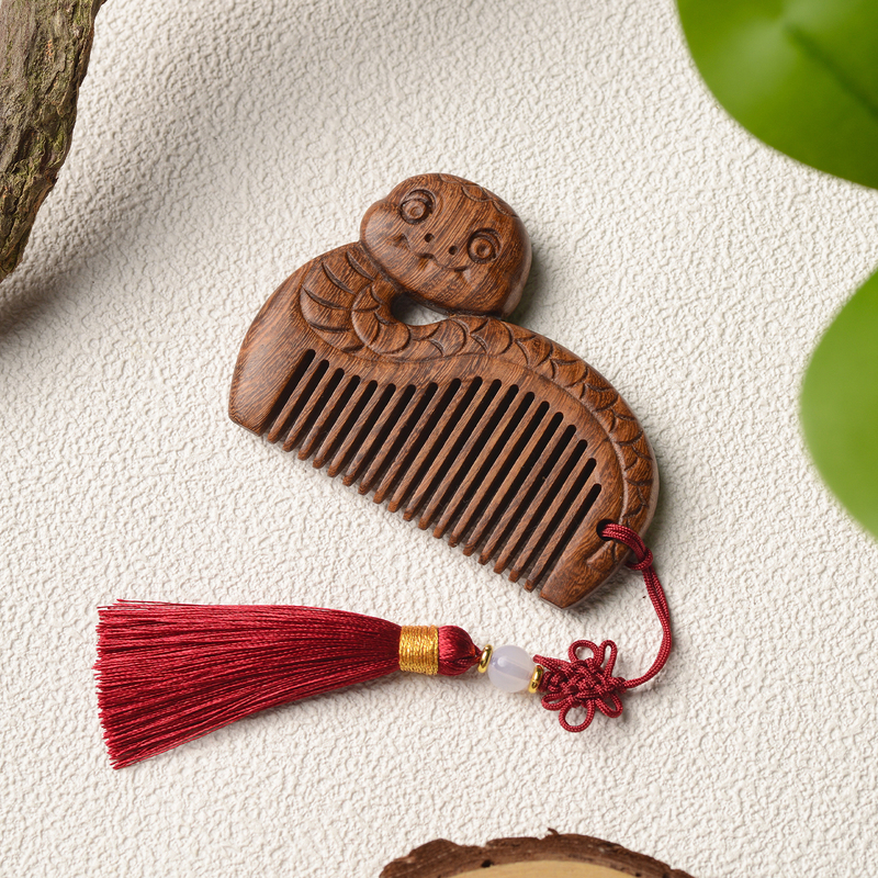 Original Beech Wood Creative New Style Lucky Fortune Cat Pendant Tassel Keychain Cute Cartoon Solid Wood Ornament Bag Charm