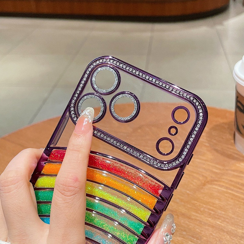 Colorful Liquid Sand Phone Case For Iphone 17 With Lens Protection_voghion.com