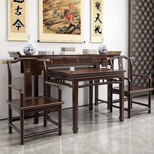 Six-Piece Solid Wood Chinese-Style Eight Immortals Table Set, Simple Altar Table, Home Use Side Table, Flower Stand Cp