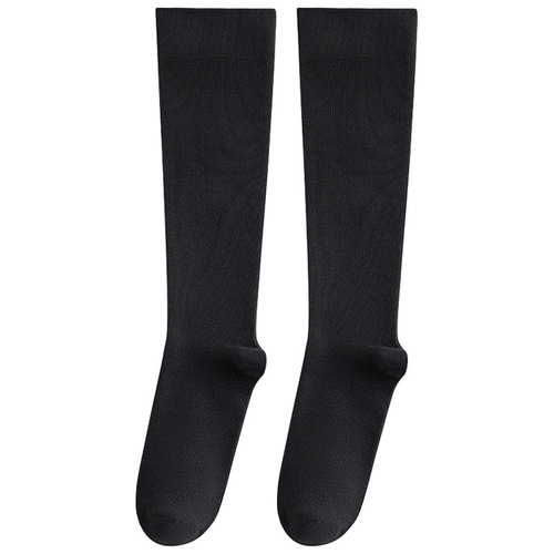 Strong pressure slimming calf socks for women in summer thin cotton silicone black JK socks over the knee long half compression socks