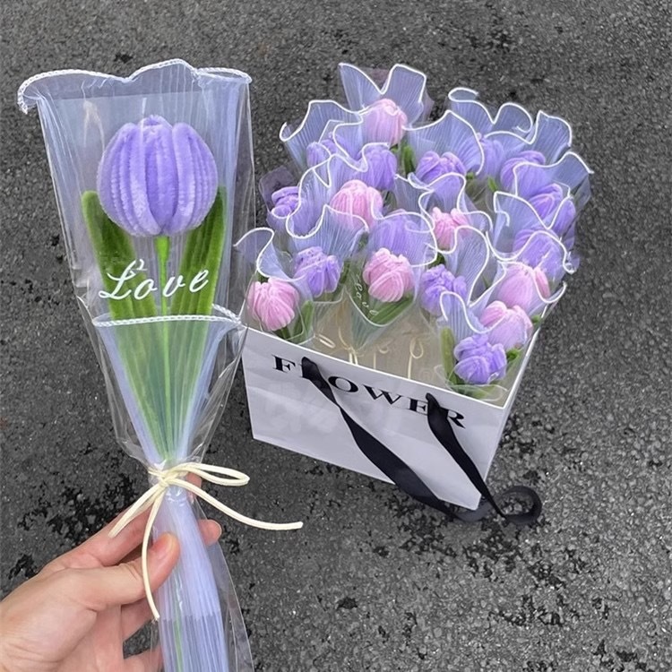 新しいツイストチューリップの花束母の日七夕のプレゼントは彼女のお母さんの完成品の出荷メーカーに卸売りします。|undefined