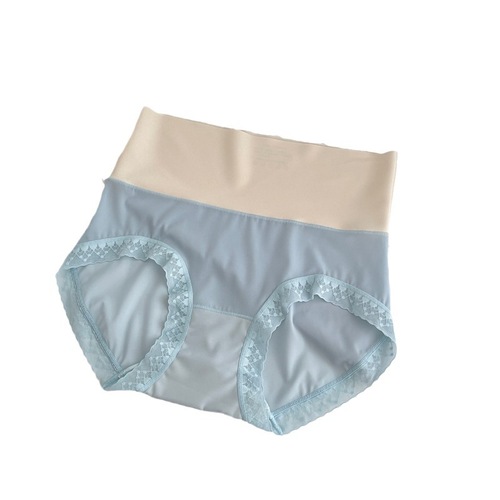 Fairy Girl ~ High waist, light tummy control, fluttery women's underwear, thin, breathable, ice silk, cool, traceless nude pants, facial mask pants