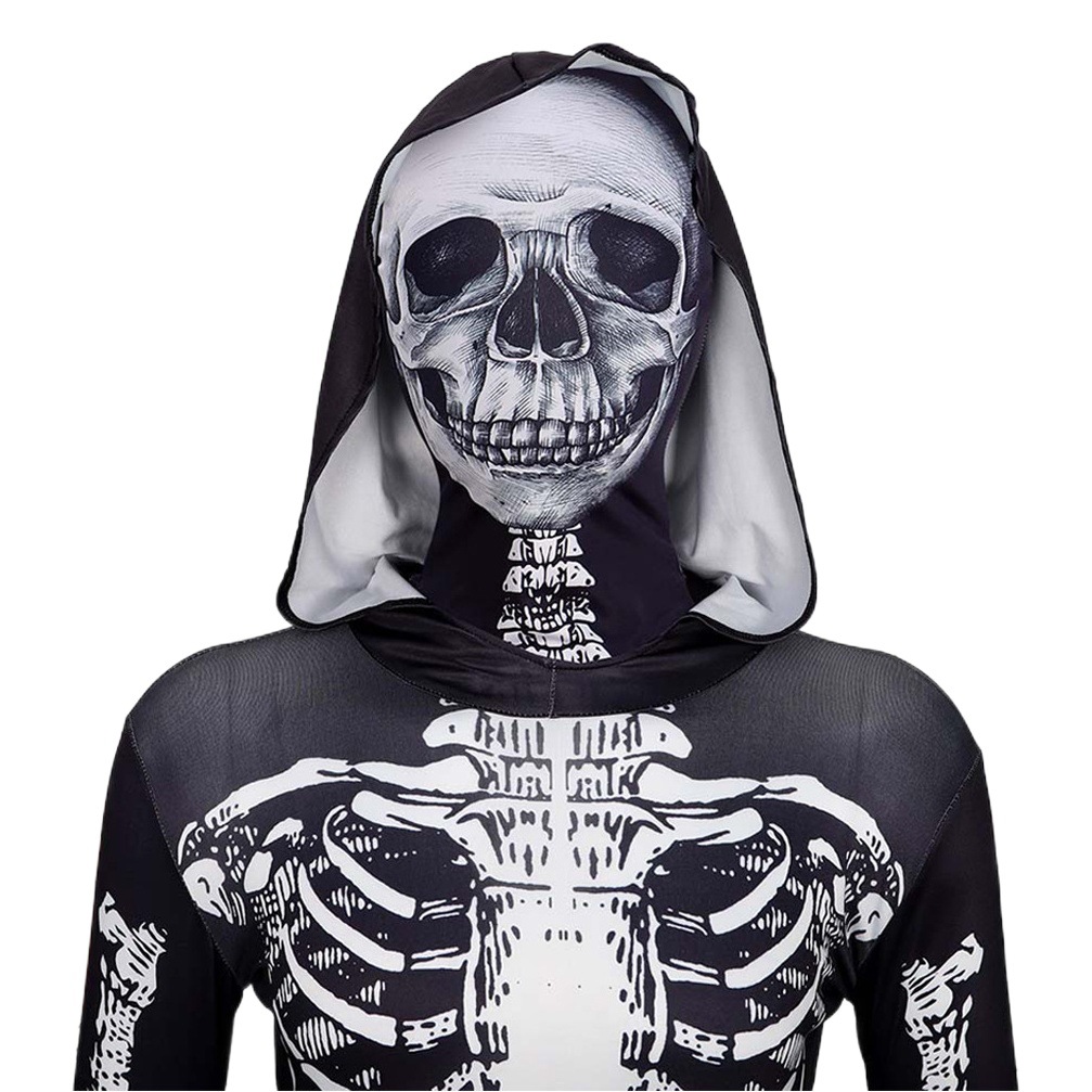 Mono de cosplay de esqueleto femenino para Halloween, disfraz de Grim Reaper para actuación en escenario, traje de cosplay, venta al por mayor transfronteriza.