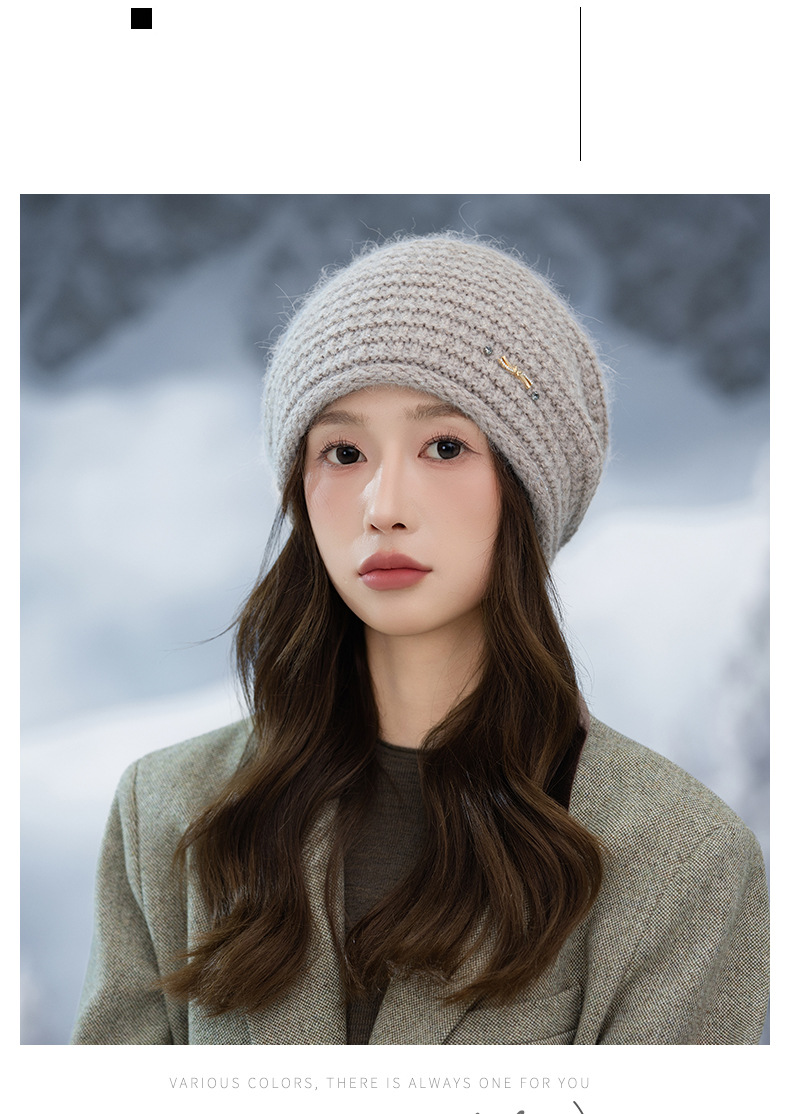 Knitted Plaid Beanie Hat With Fleece Lining For Men Retro Style_voghion.com