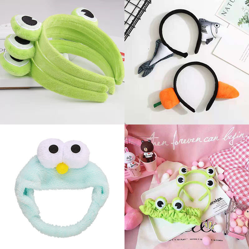145g Weight Spa Headband Hair Accessories Type 1 Piece Quantity Daily Occasion Frog Pattern Women'S Gender Handmade Design Cute Style Cute Women'S Frog Handmade Spa Headband 无