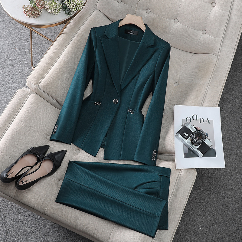 Cross-border 2025 New Commuter Foreign Trade Women's Suit Jacket Sense Fashion Professional Pants Two Pieces