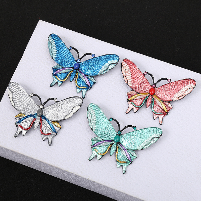 Simple Style Butterfly Alloy Enamel Women's Brooches display picture 2
