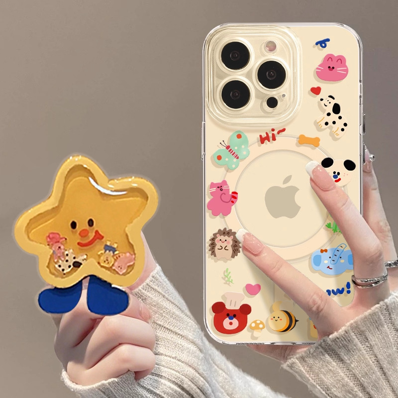 彩色波点苹果17promax手机壳iphone17磁吸17pro带支架Air外壳16|undefined