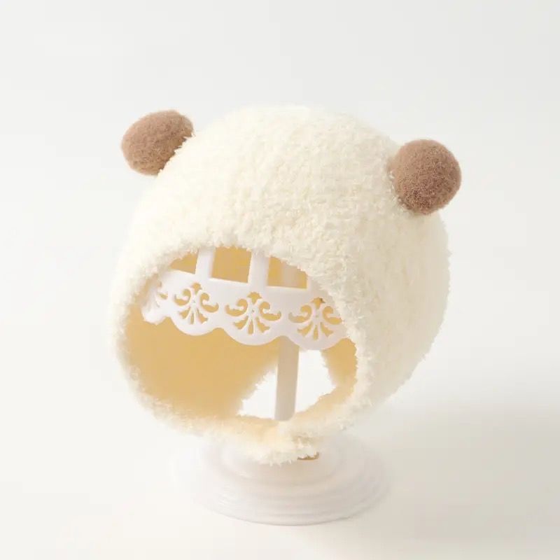 赤ちゃんの帽子秋冬保温厚い毛の帽子の乳幼児のニットの耳の帽子の韓国版のかわいい赤ちゃんの頭の帽子|undefined