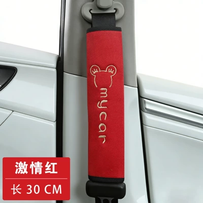 Car Seatbelt Shoulder Pads, Universal for Seat belt shoulder pad - mickey-mouse-red-30cm-pair