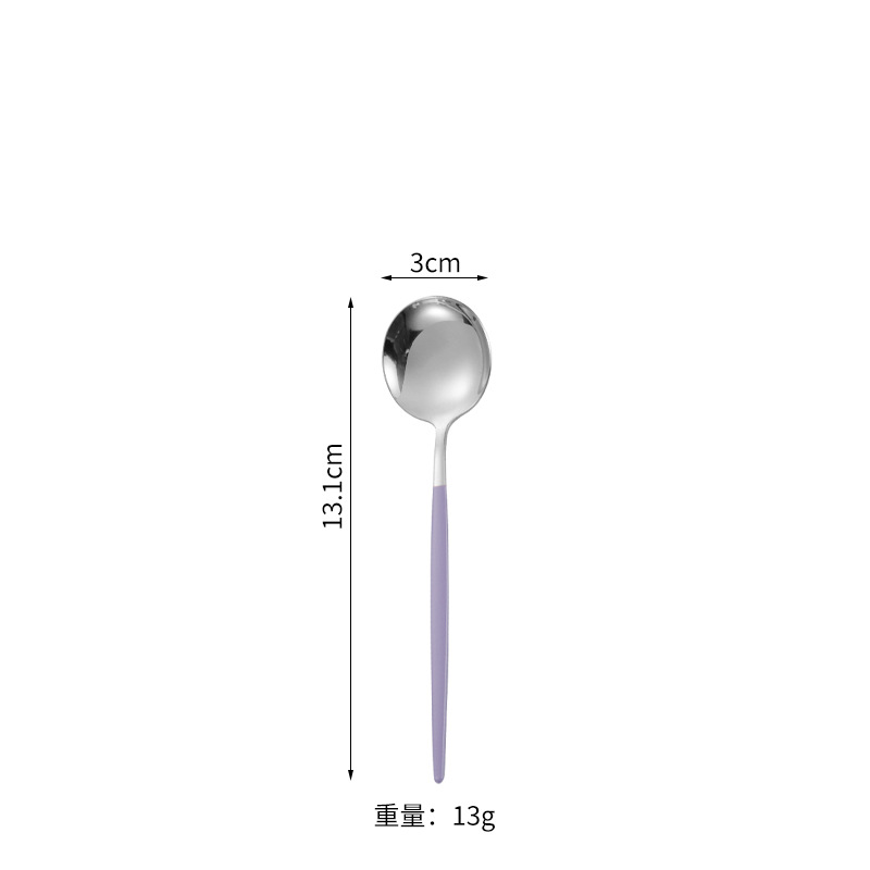 Cucharas de café de plata púrpura nórdica