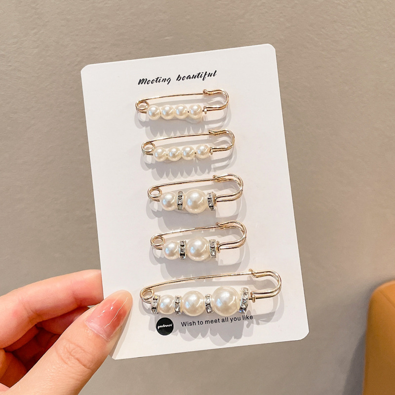 Falda con hebilla de cintura de perlas, circunferencia de cintura grande, cambio de artefacto, hebilla anti-luz, ropa, broche de diseño fijo