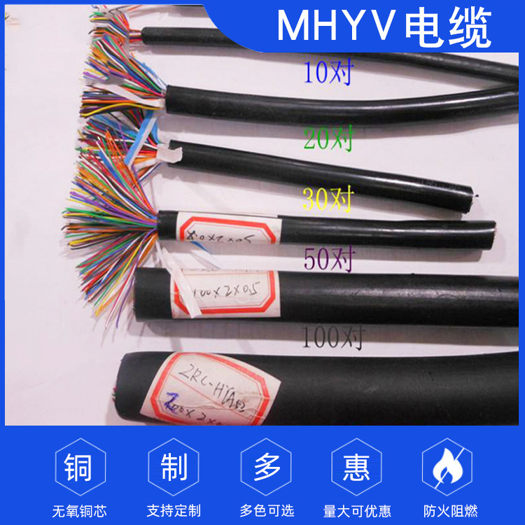 MHYV/MHYVP1×4×7/0.43煤矿用阻燃监控屏蔽通讯通信电缆