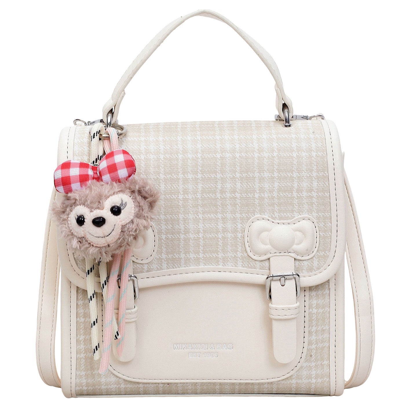 Mochila universitaria popular para estudiantes mochila casual de mujer estilo a cuadrícula nicho 2026 escuela de moda de verano nuevo estilo