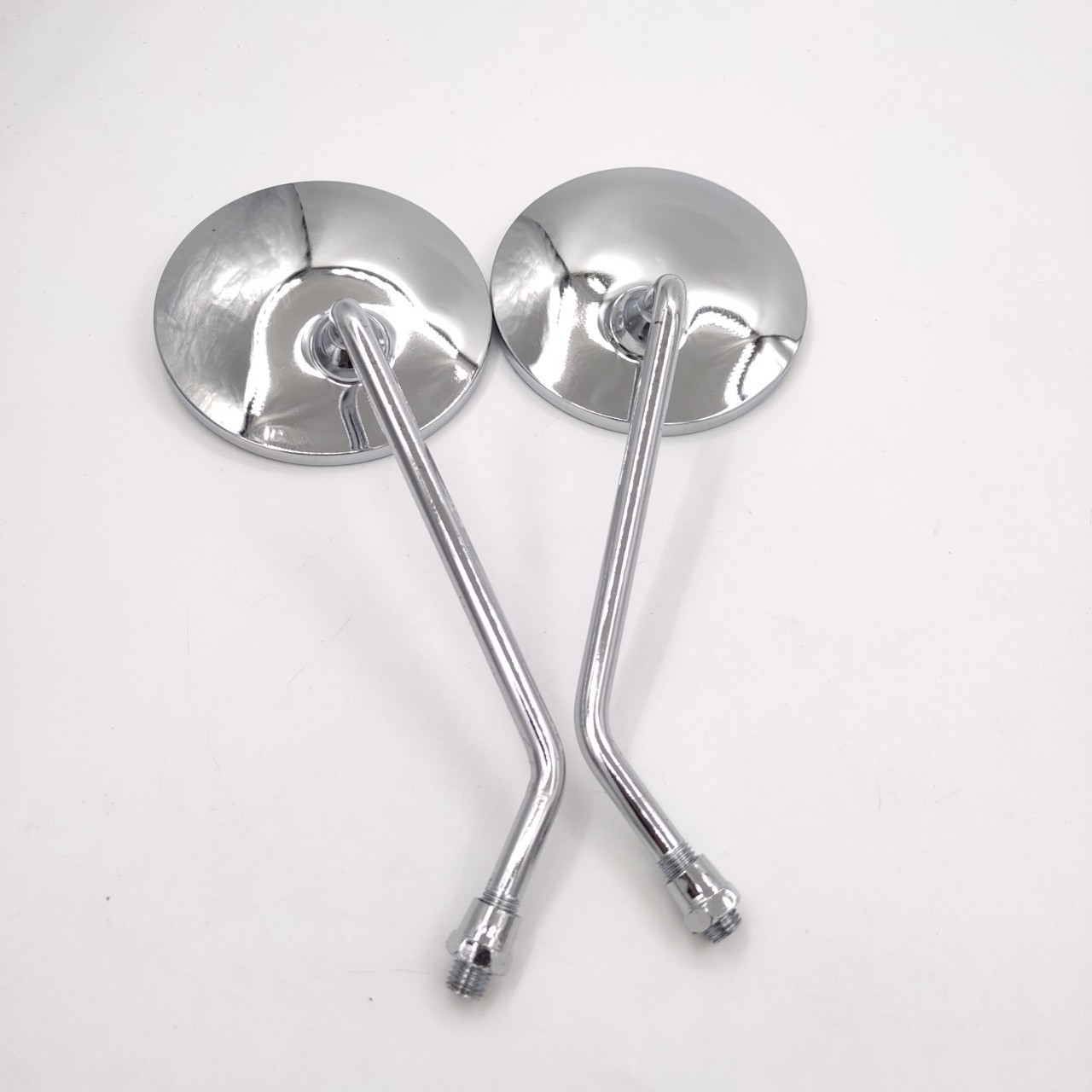 Motorcycle Modified Rearview Mirror Electric Vehicle Rearview Mirror Round Mirror Retro Electroplated Round Rearview Mirror Prince Rearview Mirror