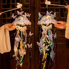 2025 新クラゲランタン手作り diy 子供のポータブル発光新年吊り装飾材料パッケージ新年春祭り