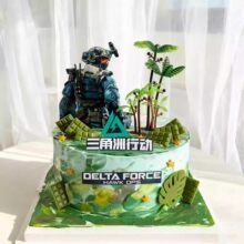 三角洲行动生日蛋糕装饰插件卡通游戏男孩男生烘焙装扮插牌装饰品
