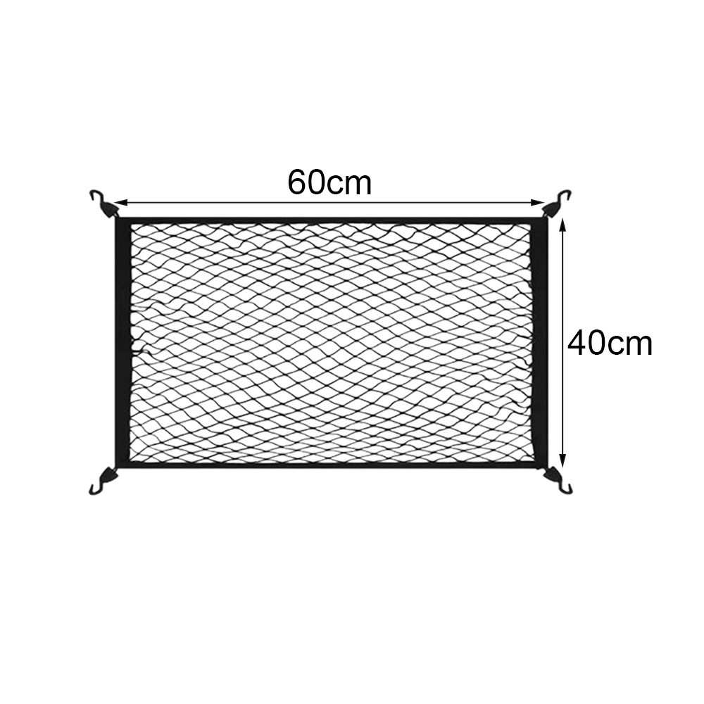 Bolsillo de red elástica para maletero de automóvil SUV Bolsa de almacenamiento para automóvil universal Red de fijación de equipaje para automóvil