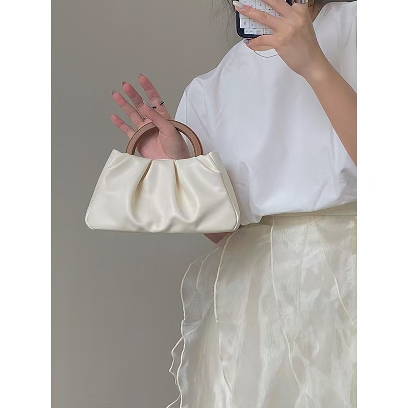 Modische Geraffte Cloud Umhängetasche Für Damen Kleine Handtasche_voghion.com