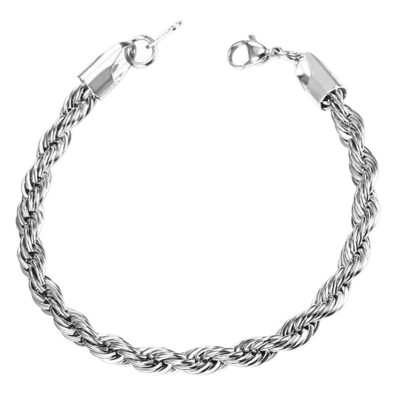 European and American Cross-Border Best-Selling Personalized Twist Bracelets, Domineering and Trendyy Titanium Bracelets, Retro Bracelets, Export Best-Selling Bracelets
