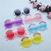 wholesale jelly pinkycolor Cartoon Sunglasses lovely colour Lens Rainbow glasses ultraviolet-proof baby Sunglasses