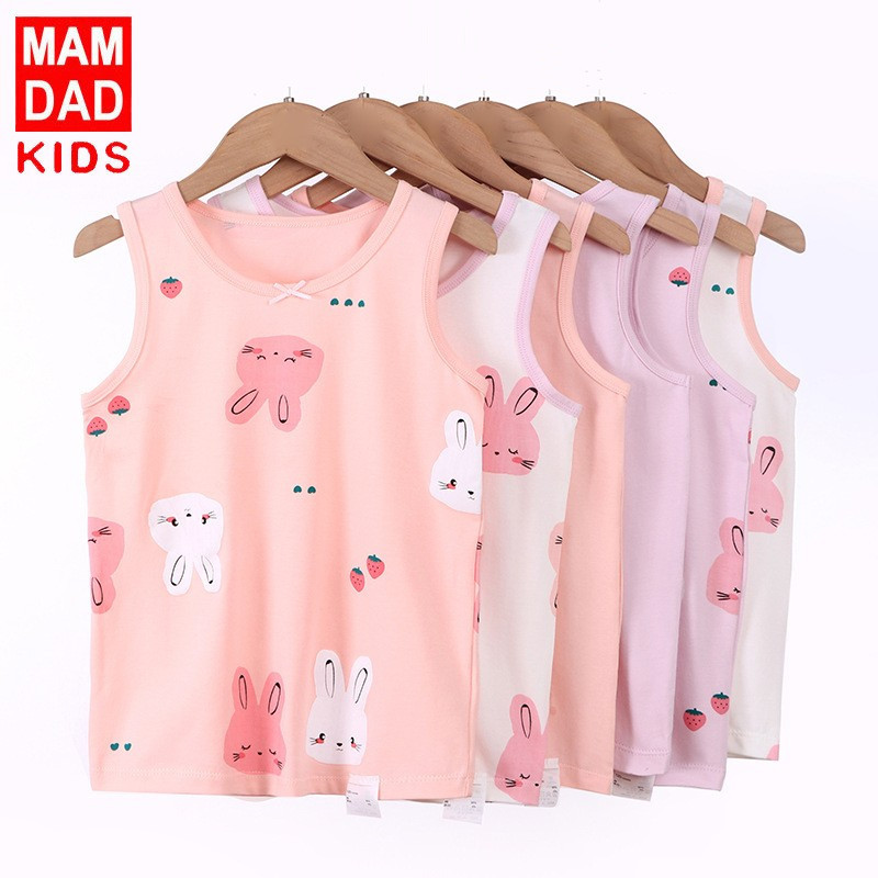 Children's Bra Top Three-Piece Elegant Box Set, Girls' Lingerie Top for Inner Wear, Breathable Cotton Cartoon Bra for Middle and Big Kids