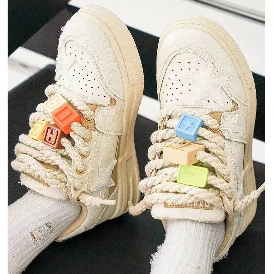 2024 Nieuw Bouwblok Niche Design Star Mannen En Vrouwen, Board Voor Casual Sporten, Veelzijdige Ins Trendy Schoenen_voghion.com