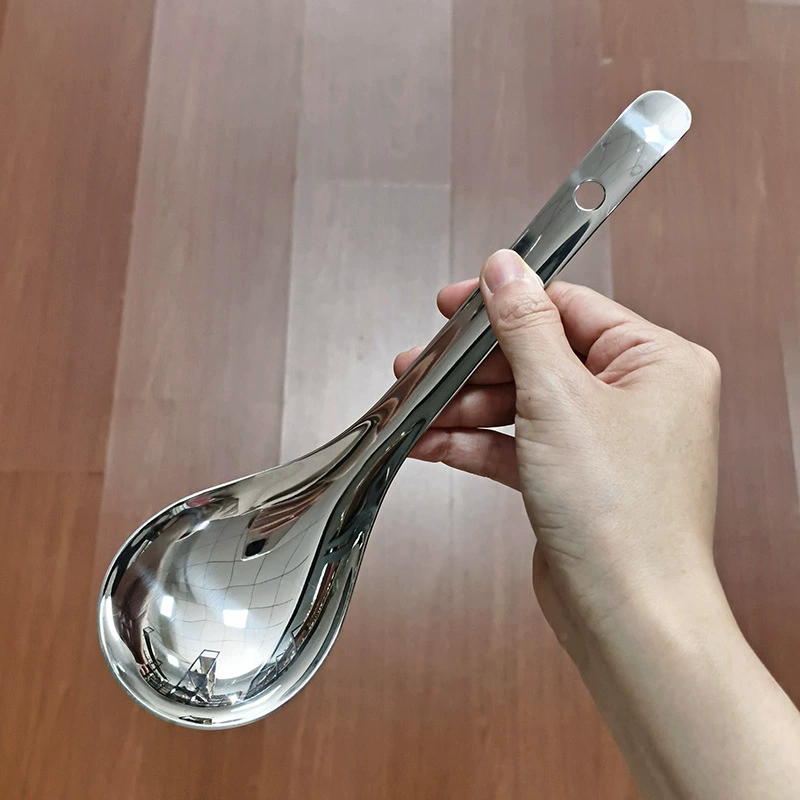 Ложка для риса из нержавеющей стали 304, бытовая китайская ложка для риса, сервировочная ложка для супа, ложка для риса, ложка для риса в ресторане, столовой