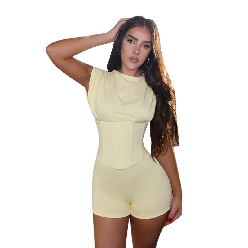 ZX26080MHO cross-border hot leggings sexy cintura girly casual color sólido cintura vestido