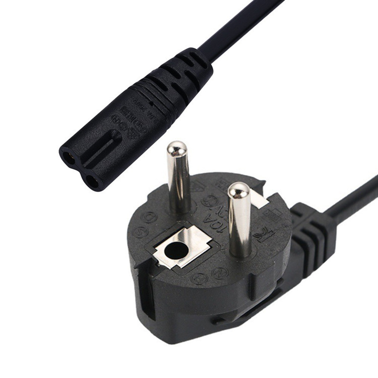 Large European standard eight-character tail European standard German French two round 8-tail adapter stage lamp audio printer power cable