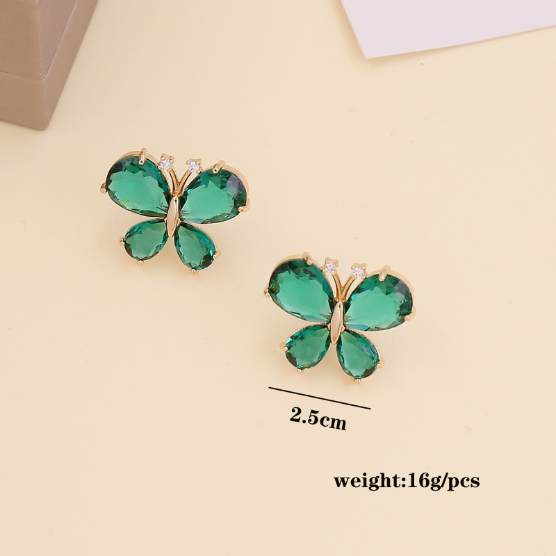 Korean Style Multicolor Butterfly Earrings display picture 1