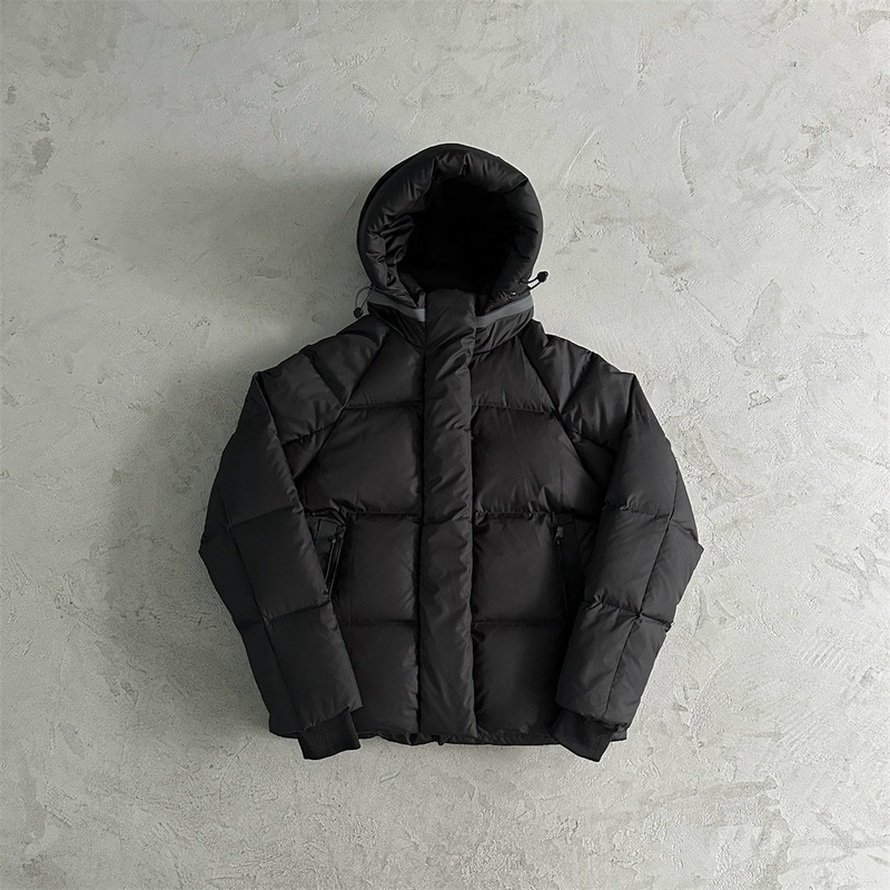Syna World down Jacket Cross-Border European and American Style Reflective Letters Same Style Hooded down Jacket for Men and Women Syna World down Jacket Cross-Border European and American Style Reflective Letters Same Style Hooded down Jacket for Men and Women