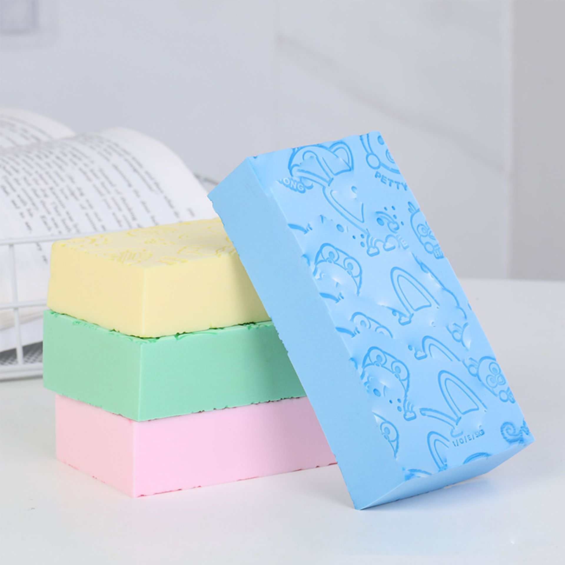Bath sponge block wholesale mud rub bath towel individually packaged PVA sponge absorbent bath cotton
