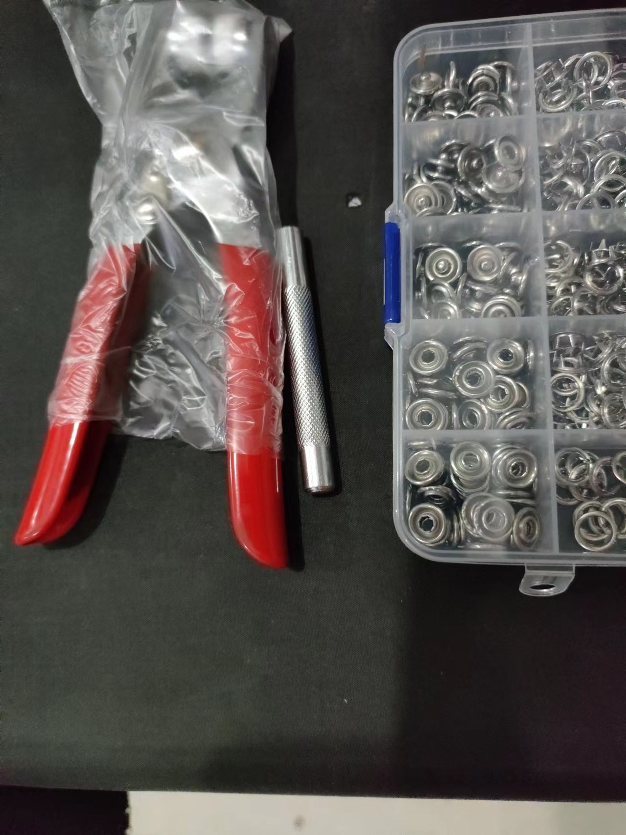 Alicates de instalación de hebilla de cinco garras alicates de instalación de hebilla femenina invisible sin costuras ropa de traje hebilla oculta Botón alicates de herramienta de metal