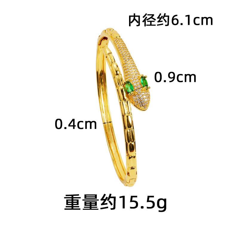 Gufa Sha Gold Zodiac Serpente Personalidad Joyas Collar pendientes de orejas Anillo de la mujer doblado Año de la Serpente Accesorios versátiles