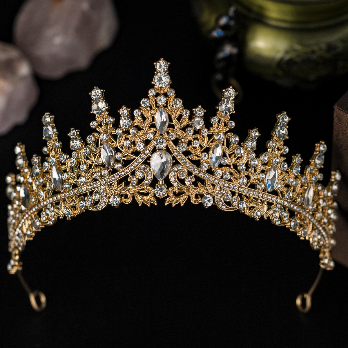 255g Weight Jewelry Set Classification Hair Accessories Earrings Necklace Quantity Wedding, Banquet, Formal Occasion Alloy Material wedding season Festival Solid Color Pattern Women's Gender Elegant, Glam, Romantic Style Elegant Glam Romantic Solid Color Alloy Wedding Season Women's Jewelry Set 8