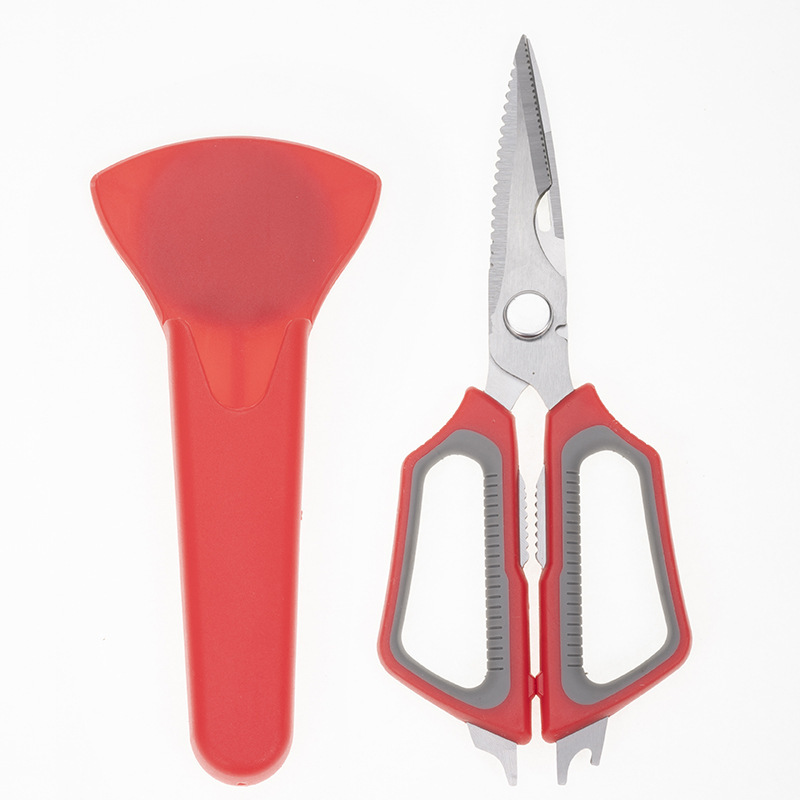 Acero inoxidable de succión magnética tijeras de refrigerador correa de tijeras cubierta de tijeras de alimentos tijeras de hueso de pollo tijeras de hueso de pescado tijeras de barbacoa desmontables